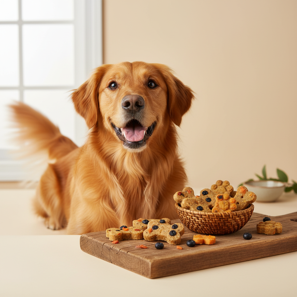 Happy Dog Cream Background